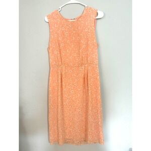 Forever 21‎ Floral Print Dress Sleeveless Peach Casual Party Medium